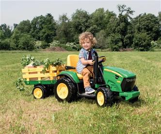  John Deere Ground Force EL Traktor med trailer Lithium 12V-3
