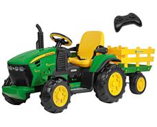 John Deere Ground Force EL Traktor med trailer+ RC + Lithium 12V