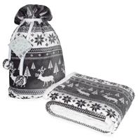 Jule Coral Fleecefilt - 150 x 200 cm, Mörkgrå