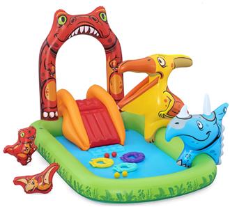 Jurassic Splash vattenlekcenter och pool 241 x 140 x 137 cm