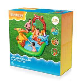 Jurassic Splash vattenlekcenter och pool 241 x 140 x 137 cm-2