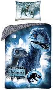 Jurassic World ''Beware Dino Spotted here!'' Påslakanset 140x200 cm