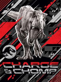 Jurassic World CHARGE AND CHOMP Fleecefilt - 130 x 170 cm