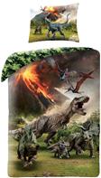 Jurassic World Dinosaurier Påslakanset 140x200 cm - 100 procent bomull