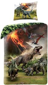 Jurassic World Dinosaurier Påslakanset 140x200 cm - 100 procent bomull