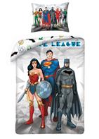 Justice League 2-i-1-sängkläder – 100 procent bomull