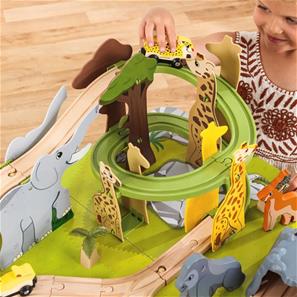 Kidkraft  Adventure Tracks Saferi Tåg lekbord m. tillbehör-3