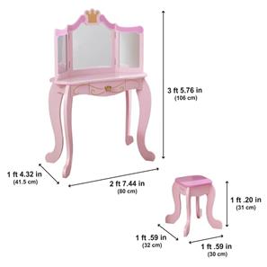 Kidkraft Prinsess Sminkbord och pall-3