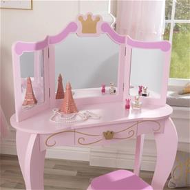 Kidkraft Prinsess Sminkbord och pall-5