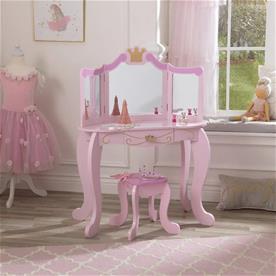 Kidkraft Prinsess Sminkbord och pall-6