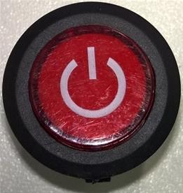 Knapp on-off 3 pin Runda 6V/12V