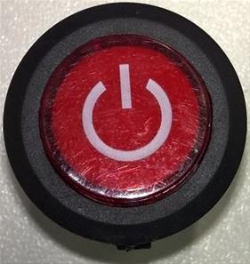 Knapp on-off 3 pin Runda 6V/12V
