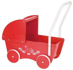 Krea Dockvagn i trä, röd