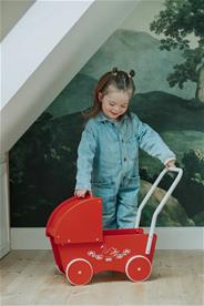 Krea Dockvagn i trä, röd-4