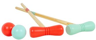 Krocket Set i Trä Familje trädgårdsspel-6