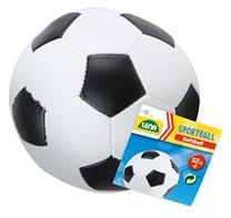 Lena mjuk fotboll svart/vit, 13 cm