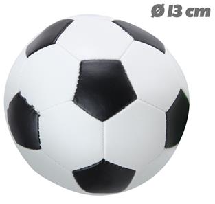 Lena mjuk fotboll svart/vit, 13 cm-2
