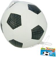 Lena mjuk fotboll svart/vit, 18 cm