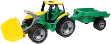 Lena stor traktor med skopa och släpvagn, 108 cm