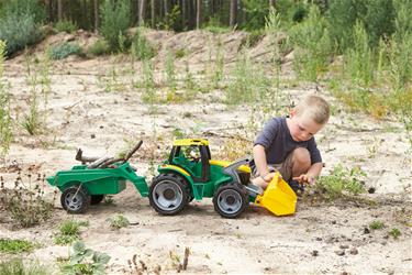 Lena stor traktor med skopa och släpvagn, 108 cm-4