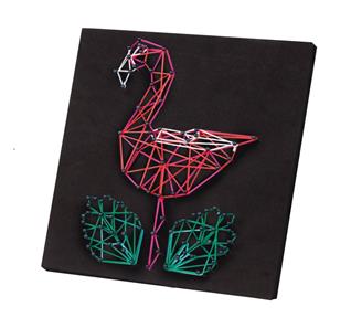 Lena String Art Flamingo og Stjärna-3