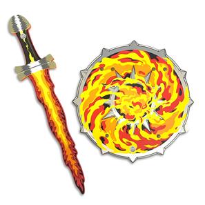 Liontouch Flame Fantasy-set med svärd och sköld