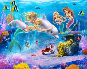 Magical Mermaids tapet 243 x 305 cm-2