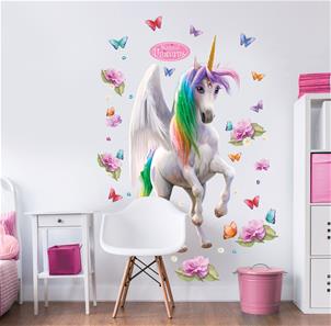 Magiska Enhörningar / Magical Unicorn Jättefigur Wallstickers