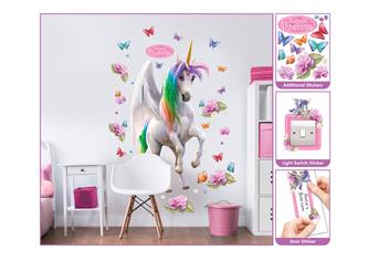 Magiska Enhörningar / Magical Unicorn Jättefigur Wallstickers-2