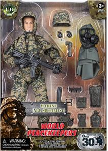 Marin militär actionfigur 30,5 cm med tillbehör-2