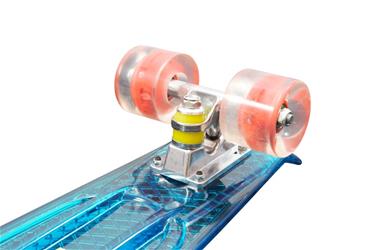 MCU-Sport Blå Transparent LED Skateboard m/LED LJUS + ABEC7-4