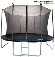 MCU-Sport Classic Plus V2 3,7M Studsmatta + Skyddsnät + Stege Svart