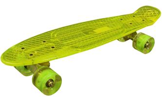 MCU-Sport Gul Transparent LED Skateboard m/LED Ljus + ABEC7