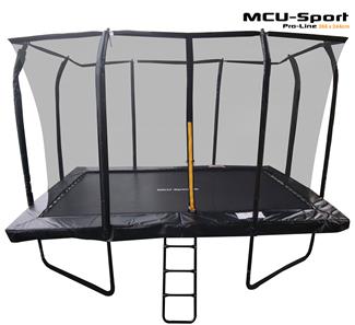 MCU-Sport Pro-Line Rektangulär Studsmatta+Nät+Stege 366 x 244cm