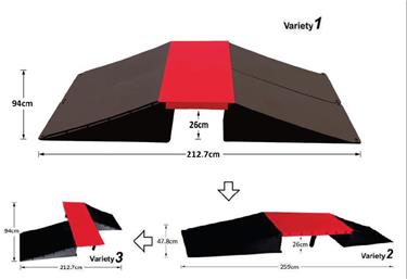 MCU-Sport Skate Ramp Set 212,7 x 94 x 26 cm-2