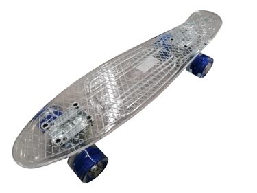 MCU-Sport Vit Transparent LED Skateboard m/LED Ljus + ABEC7-2