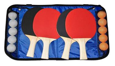 MegaLeg Family Bordtennis Set med 4 racket och 10 bollar-4