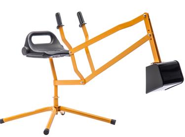 MegaLeg Grävskopa HQ i Metall för barn och sandlåda, Orange-4