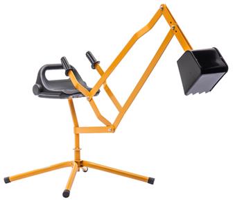 MegaLeg Grävskopa HQ i Metall för barn och sandlåda, Orange-5