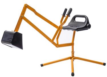 MegaLeg Grävskopa HQ i Metall för barn och sandlåda, Orange-6