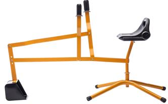 MegaLeg Grävskopa HQ i Metall för barn och sandlåda, Orange-7