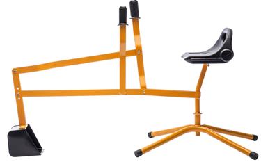 MegaLeg Grävskopa HQ i Metall för barn och sandlåda, Orange-7