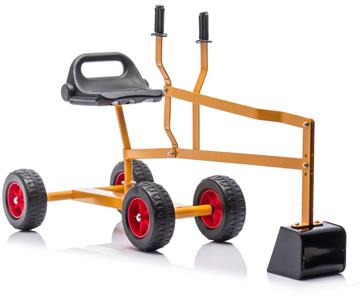 MegaLeg Metall Grävskopa HQ3 med hjul för barn, Orange-4