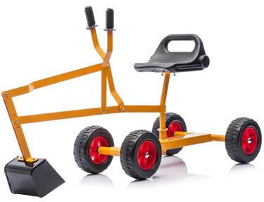 MegaLeg Metall Grävskopa HQ3 med hjul för barn, Orange-5