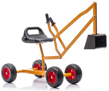 MegaLeg Metall Grävskopa HQ3 med hjul för barn, Orange-7
