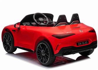 Mercedes-Benz AMG SL63 Elbil för barn med 4 x Motor, 2,4G RC, gummihjul Röd-3