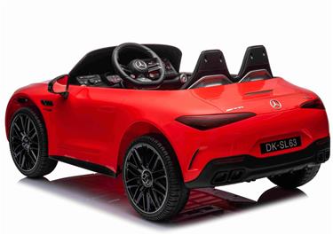 Mercedes-Benz AMG SL63 Elbil för barn med 4 x Motor, 2,4G RC, gummihjul Röd-3