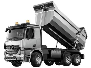 Mercedes-benz Arocs fjärrstyrd dumper i aluminiumlegering 1:20