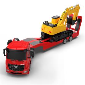 Mercedes-Benz Arocs fjärrstyrd lastbil och grävmaskin 1:26