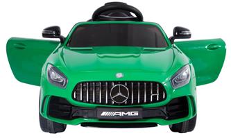 Mercedes GTR AMG Grön till Barn 12V m/2.4G fjärrkontroll och Gummihjul-2